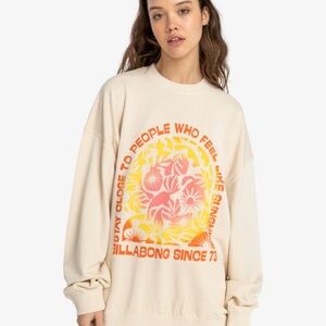 Billabong Women's Beige Graphic Sweatshirt